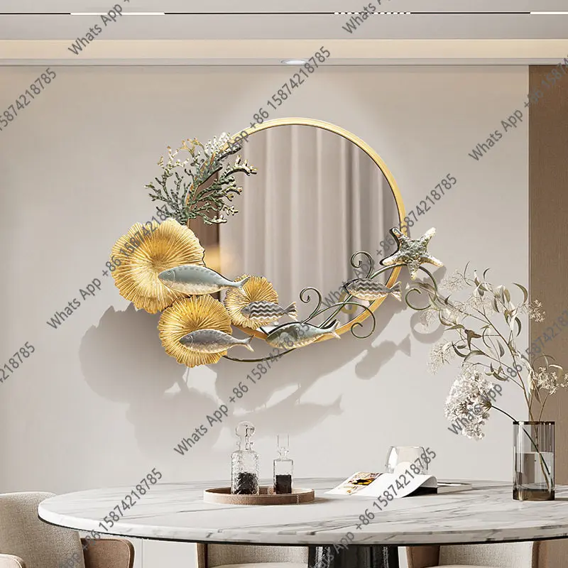 Rattan Mirror Round - Lustro Dekoracyjne Premium z Elementami Drewna,