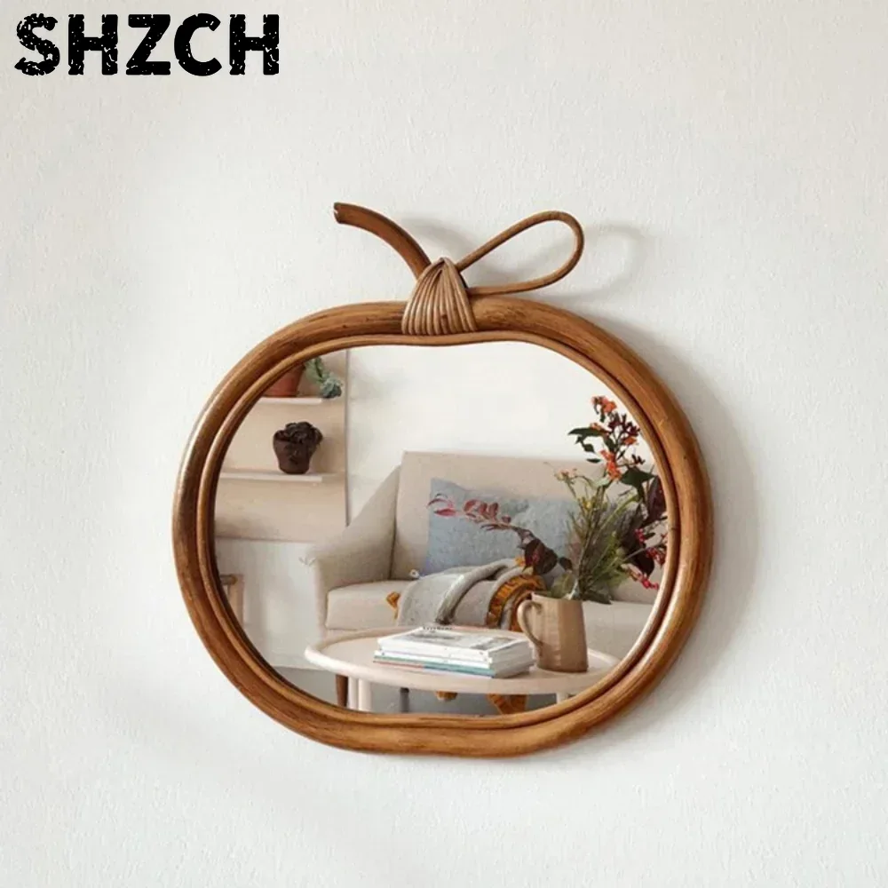 Okrągłe lustro do makijażu z n – Rattan Mirror Round recenzja i cena