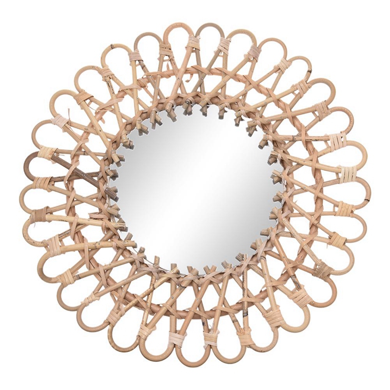 Lustro ścienne z wikliny w sty – Rattan Mirror Round recenzja i cena