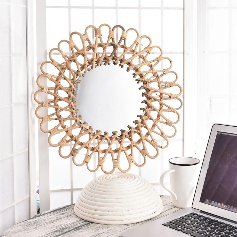 Lustro ścienne z wikliny w sty – Rattan Mirror Round recenzja i cena