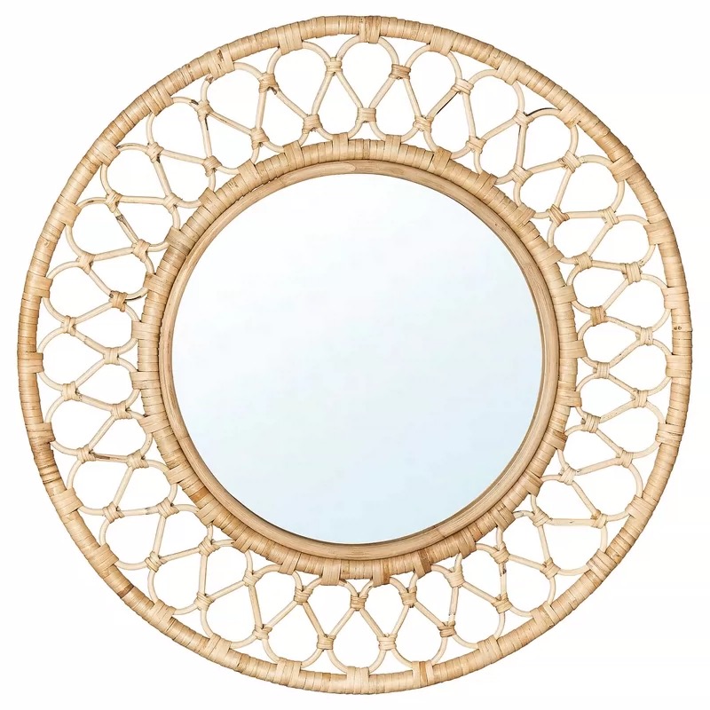 Okrągłe lustro ścienne z ratta – Rattan Mirror Round recenzja i cena