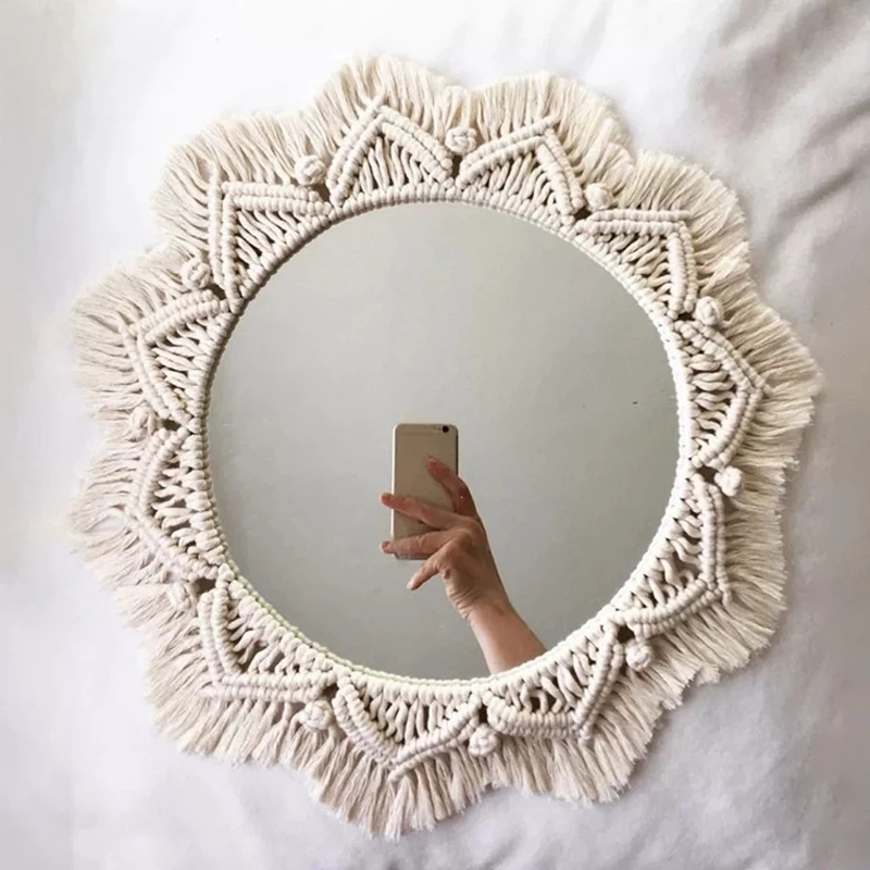 Boho Macrame okrągłe lustro lu – Rattan Mirror Round recenzja i cena