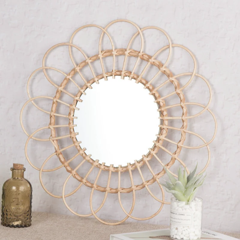 Wiszące Lustro Rattanowe Słone – Rattan Mirror Round recenzja i cena