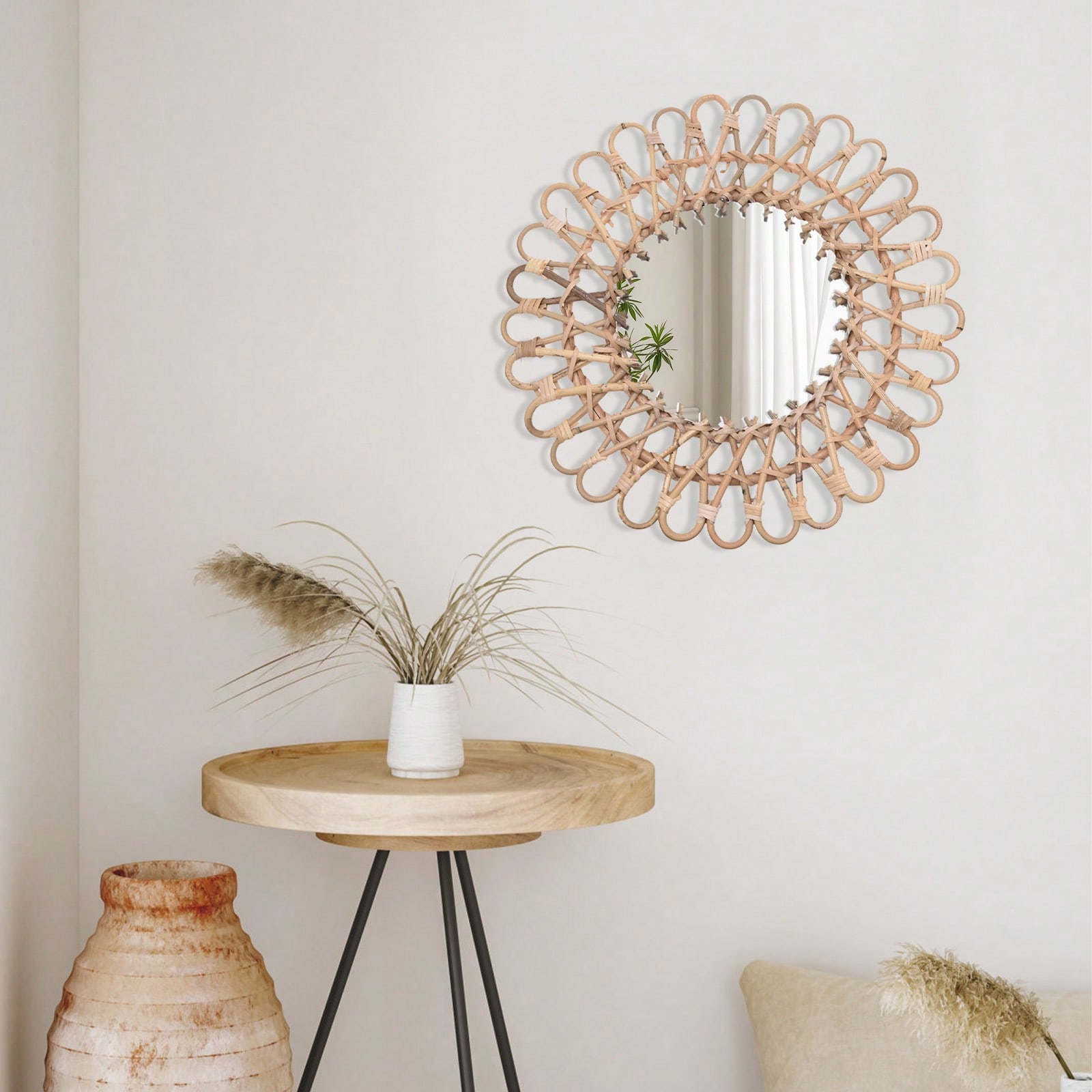 Okrągłe lustro z rattanu, okrą – Rattan Mirror Round recenzja i cena