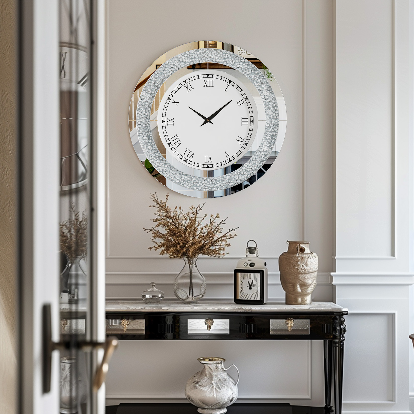 Srebrne, przyciemniane okrągłe – Rattan Mirror Round recenzja i cena