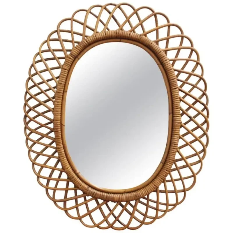 Nowoczesne okrągłe lustro ście – Rattan Mirror Round recenzja i cena