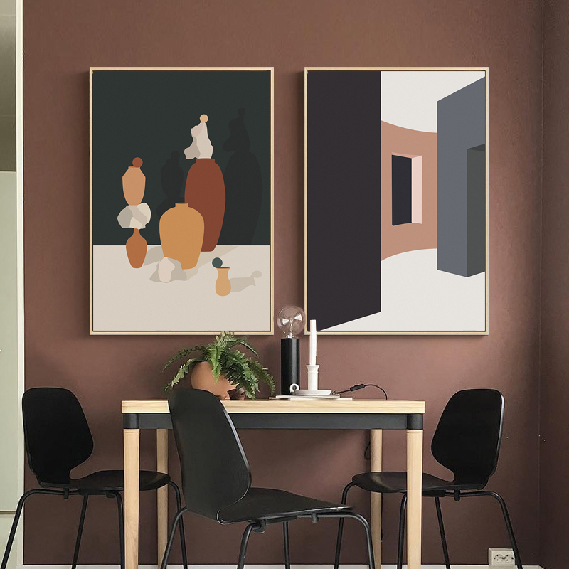 Retro Morandi Building Canvas  – Interior Design And Build recenzja i cena