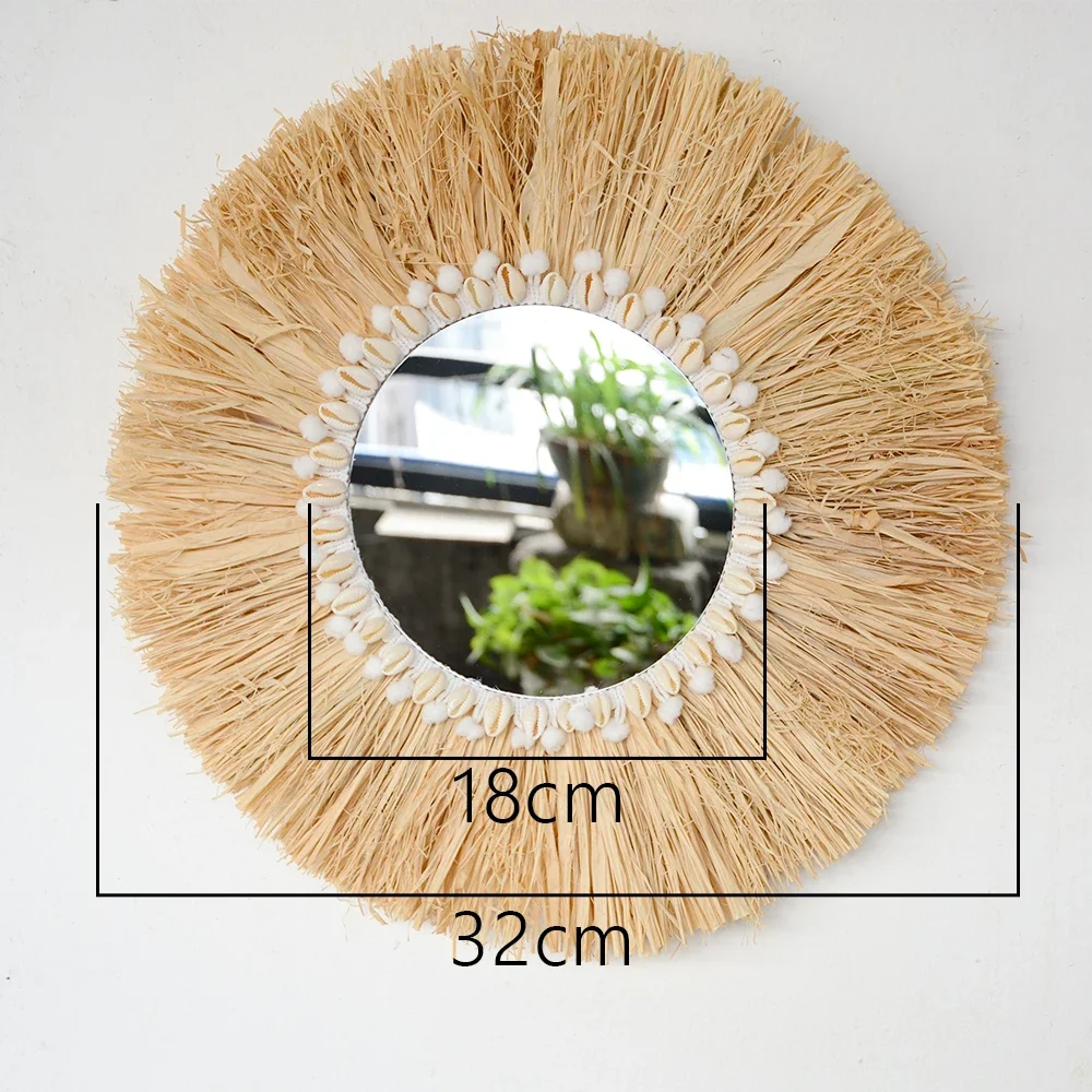 Boho Wyposażenie domu Leśna ra – Rattan Mirror Round recenzja i cena